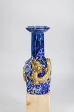 Vaas  - Porselein, Craquelé emaille - Gouden Draak., Antiek en Kunst