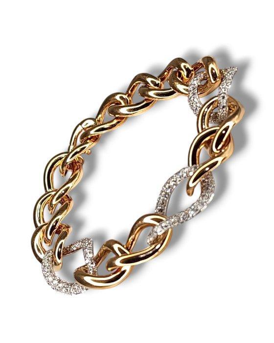 Armband - 18 karaat Geel goud, 18k Goud & Diamanten Armband., Sieraden, Tassen en Uiterlijk, Armbanden