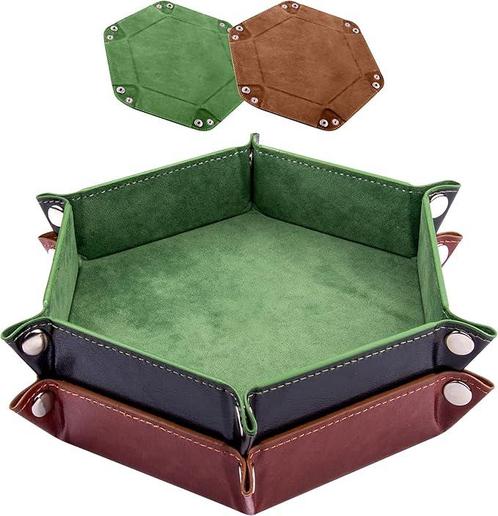 Dobbelstenenbakjes Set – 2 stuks - Opvouwbaar leer en, Kinderen en Baby's, Speelgoed | Overig, Nieuw, Verzenden