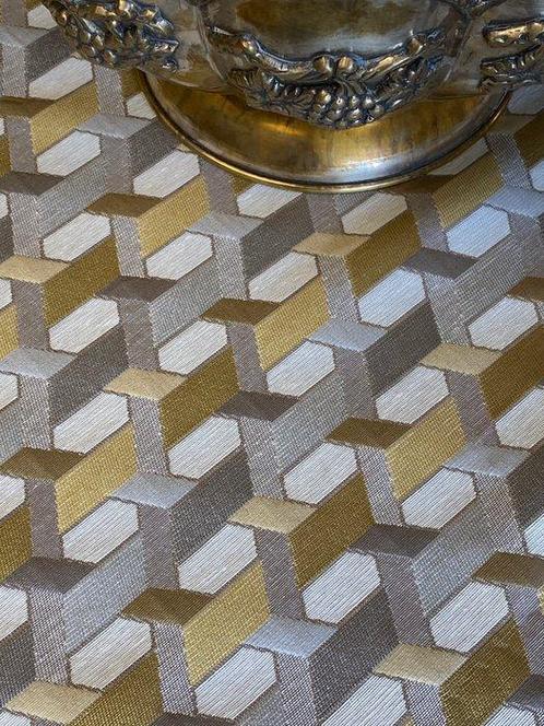 san leucio - luxueuze damast tafellaken goud art deco Wenen, Antiek en Kunst, Antiek | Meubels | Tafels