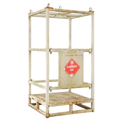 Gebruikte Gasflessenopslag gasflessenpallet voor gasflessen, Zakelijke goederen, Machines en Bouw | Kranen en Graafmachines, Ophalen of Verzenden