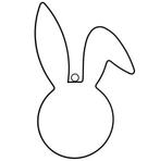 Metalen Frame Haas hangend decoratie Pasen 40,5x26 cm, Ophalen of Verzenden, Nieuw