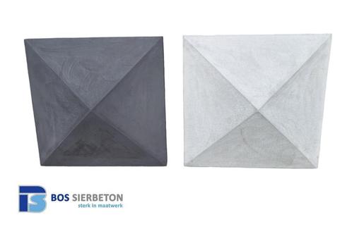 Betonpet Kolomafdekker Paalmuts 65 x 65 cm Antraciet / grijs, Doe-het-zelf en Verbouw, Metselstenen, Beton, Nieuw, Ophalen of Verzenden