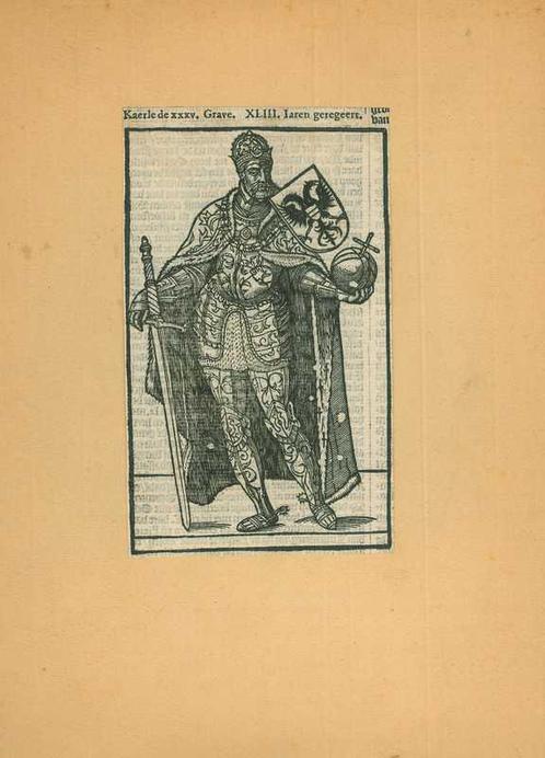 Portrait of Charles V, Holy Roman Emperor, Antiek en Kunst, Kunst | Etsen en Gravures