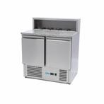 Pizzawerkbank - 90 cm - 2 Deuren - 5 x 1/6 GN - incl. RVS, Verzenden, Nieuw in verpakking, Koelen en Vriezen