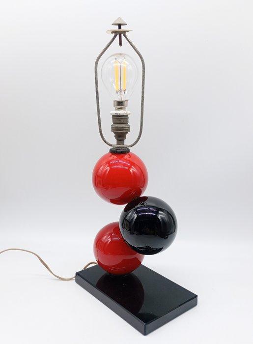 Lamp - Hout, Metaal - Ruimtevaart, Antiek en Kunst, Curiosa en Brocante