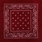 Haarband Bandana Zakdoek Paisley Print Bordeaux Rood, Verzenden, Nieuw