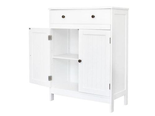 Zimtown wit houten 2-deurs badkamer kabinet organisator met, Huis en Inrichting, Woonaccessoires | Overige, Nieuw, Verzenden