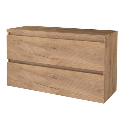 Badmeubelset BWS Salt 120x46cm Greeploos 2 Lades Met, Doe-het-zelf en Verbouw, Sanitair, Bad, Nieuw, Chroom, Ophalen of Verzenden
