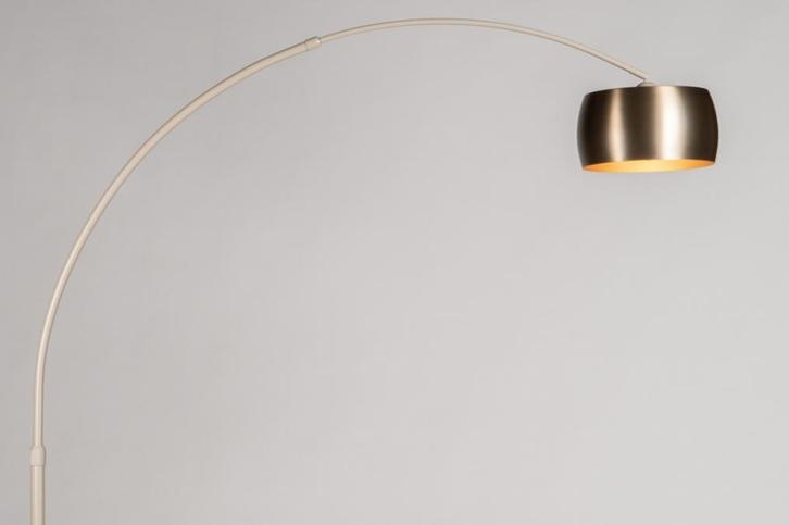 Rietveld Vloerlampen - Goud, Beige, Zand - Metaal, Marmer, Huis en Inrichting, Lampen | Vloerlampen, Verzenden