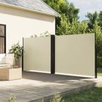 vidaXL Windscherm uittrekbaar 160x1000 cm crèmekleurig, Tuin en Terras, Verzenden, Nieuw