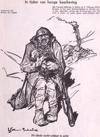 Spotprent over het sturen van krankzinnigen naar het front, Antiek en Kunst, Verzenden