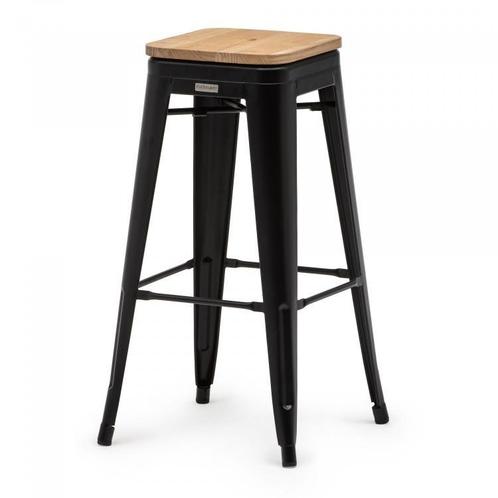 Stapelbare Barkruk Tolix | Staal/Iepenhout | Zwart | 4 stuks, Zakelijke goederen, Horeca | Keukenapparatuur, Verzenden