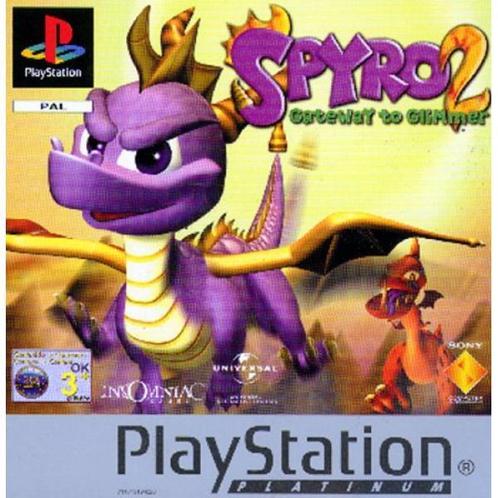 Spyro 2 Gateway To Glimmer (platinum) (PlayStation 1), Spelcomputers en Games, Games | Sony PlayStation 1, Gebruikt, Verzenden