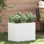 vidaXL Tuin Bloempot Wit 50 x 32 x 40 cm Koudgewalst staal, Tuin en Terras, Verzenden, Minder dan 60 cm, Nieuw, Metaal