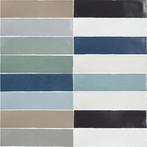 Metro wandtegel Colonial Sky glanzend lichtblauw 7,5x30 cm, Nieuw, Wandtegels, Keramiek, 20 tot 40 cm