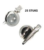 Haarspeld Alligator Plakschijf Broche 4cm Zilver 25 Stuks, Verzenden, Nieuw