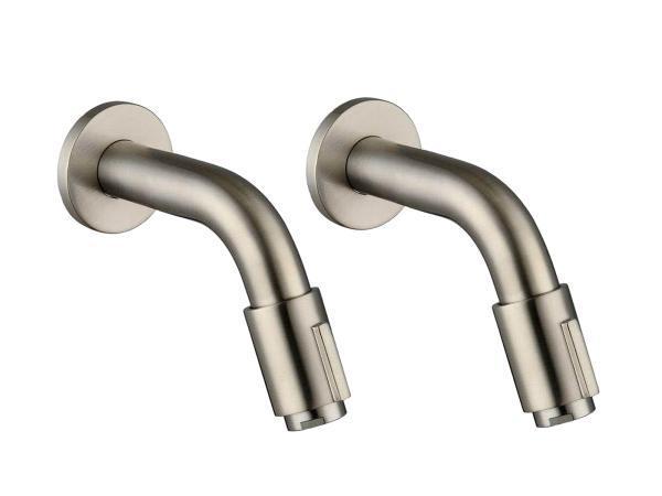 Veiling - 2x Alterna tapkraan wand 11cm Piccolo geborsteld, Doe-het-zelf en Verbouw, Sanitair