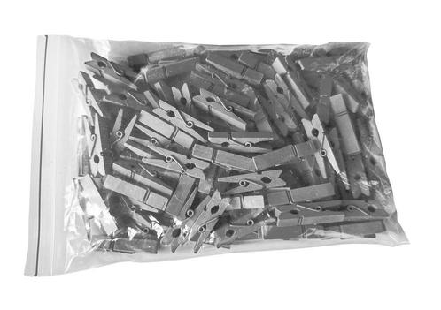 Set van 100 kleine wasknijpers van hout (35 mm, grijs), Doe-het-zelf en Verbouw, Gereedschap | Handgereedschap, Nieuw, Ophalen of Verzenden