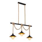 Hanglamp DIANA 22.0 cm 3-lichts Zwart, Huis en Inrichting, Lampen | Hanglampen, Ophalen of Verzenden, Nieuw, Metaal, Minder dan 50 cm