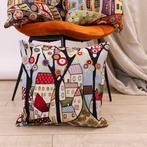 Set van 3 ambachtelijke kussenslopen 45x45 in Naïf-stijl -