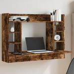 vidaXL Wandbureau 105x48x75 cm bewerkt hout gerookt, Huis en Inrichting, Verzenden, Nieuw