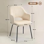 Eetkamerstoel, Corduroy Bekleding, Schaalvorm, Metalen Poten, Huis en Inrichting, Stoelen, Verzenden, Nieuw