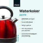 2dekans | MOA Waterkoker Retro - 1.8L - RVS - BPA vrij -, Ophalen of Verzenden, Zo goed als nieuw