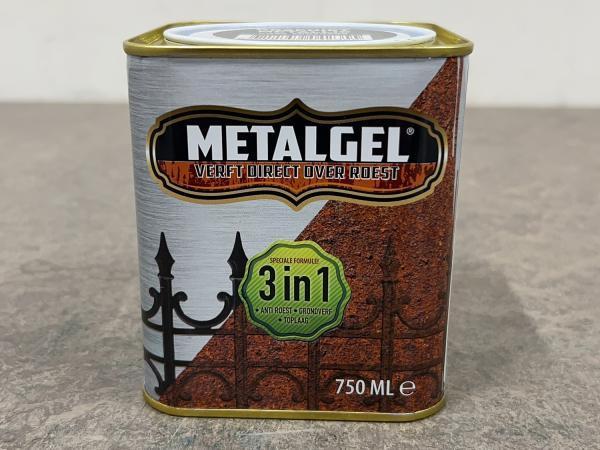 Veiling - 6x Metalgel 3-in-1 lak grafiet metallic 750ml, Doe-het-zelf en Verbouw, Verf, Beits en Lak