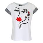 Verysimple • wit t-shirt met knipogende dame • 38 (IT44), Kleding | Dames, Nieuw, Verysimple, Maat 38/40 (M), Wit