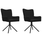 Draaibare Eetkamerstoelen Zwart Fluweel - Retourdeal - 41..., Ophalen of Verzenden, Nieuw, Zwart, Twee