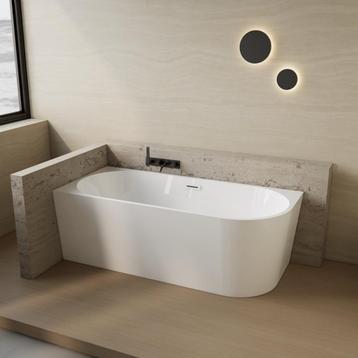 Half Vrijstaand Hoekbad BWS Danielle Links 180x80 Wit beschikbaar voor biedingen