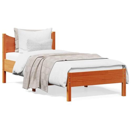 Bedframe Grenen 75x190 Wasbruin: OP=OP! Superkoopje, Huis en Inrichting, Slaapkamer | Bedden, 80 cm, 190 cm of minder, Bruin, Nieuw