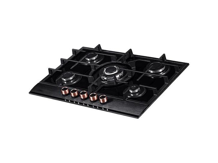 Everglades - Gas Kookplaat - Zwart Glas, Witgoed en Apparatuur, Kookplaten, Gas, Nieuw, 5 kookzones of meer, Verzenden