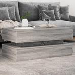 vidaXL Salontafel met LED-verlichting 90x50x40 cm grijs, Huis en Inrichting, Tafels | Salontafels, Verzenden, Nieuw, Overige houtsoorten
