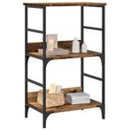 vidaXL Boekenkast 50x33x82 cm bewerkt hout oud houtkleurig, Huis en Inrichting, Kasten | Boekenkasten, Verzenden, Nieuw, Overige houtsoorten