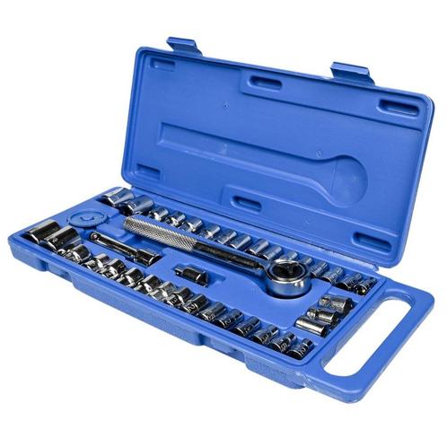 Benson 40-delige doppendoos - metrisch en inch - verchroo..., Doe-het-zelf en Verbouw, Gereedschap | Handgereedschap, Nieuw, Ophalen of Verzenden