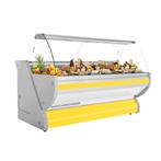 GGM Gastro | Koelvitrine - 2500mm - met verlichting - Geel |, Verzenden
