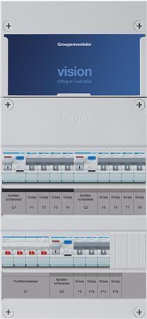 Groepenkast Hager VKG434L 11 groepen 3-fase, Doe-het-zelf en Verbouw, Elektra en Kabels, Nieuw, Verzenden