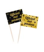 Cocktailprikkers Pensioen 6,5cm 50st, Verzenden, Nieuw