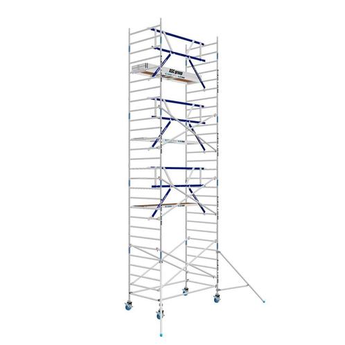 AGS Pro rolsteiger ASC 135 x 250 x 9,2wh enkelzijdig, Doe-het-zelf en Verbouw, Steigers, Rolsteiger of Kamersteiger, Nieuw, 5 meter of hoger