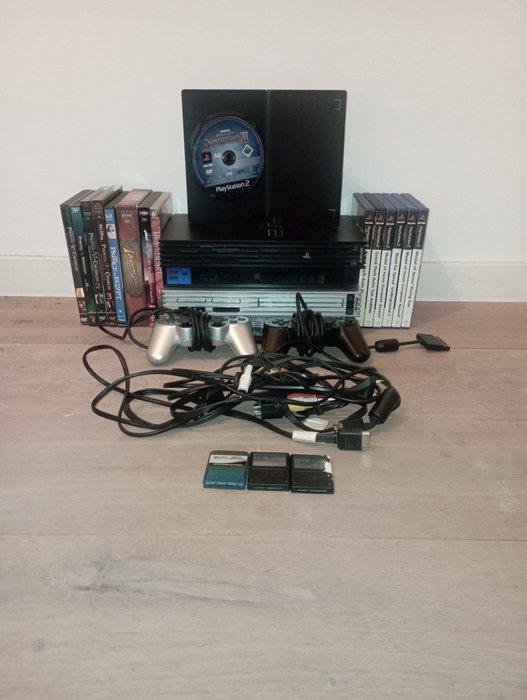 Sony - Playstation 2 (PS2) - black & silver consoles with, Spelcomputers en Games, Spelcomputers | Overige Accessoires