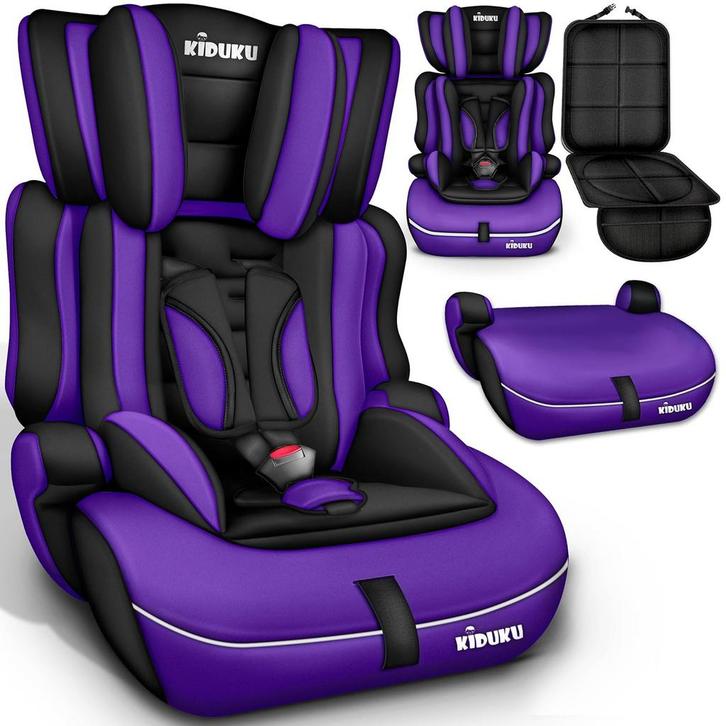 Autostoel - Autostoeltje - 9-36 kg - 1-12 jaar - Paars - KID, Kinderen en Baby's, Autostoeltjes, Zo goed als nieuw, Verzenden