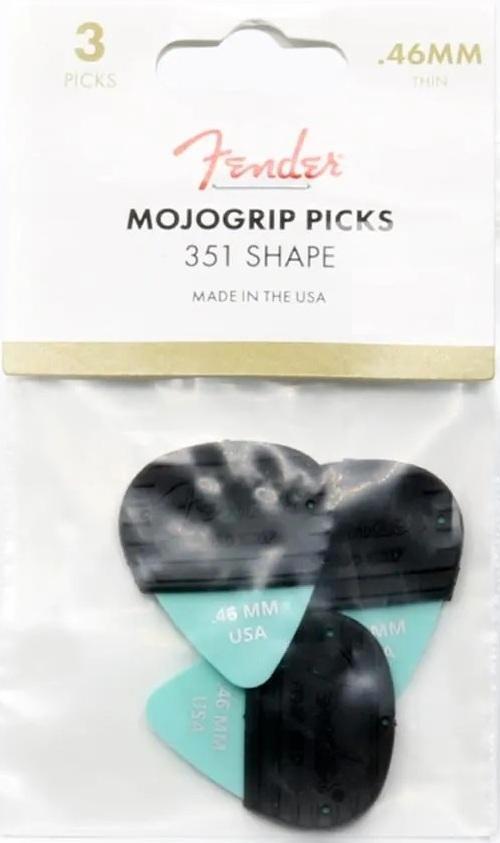 Fender - Mojo Grip - Plectrum - 0.46 mm - 3-pack, Muziek en Instrumenten, Instrumenten | Toebehoren, Akoestische gitaar, Nieuw