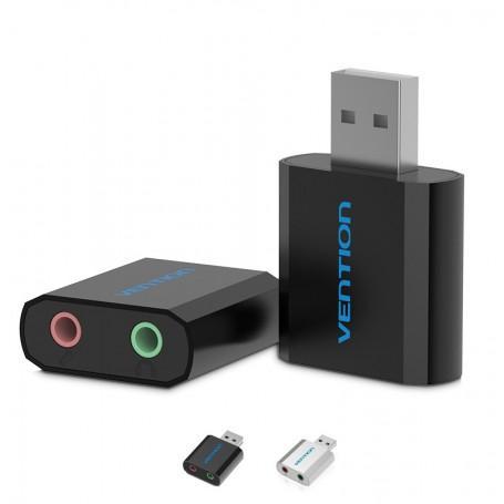 USB externe geluidskaart naar 3.5mm audio microfoon AUX a..., Computers en Software, Accu's en Batterijen, Nieuw, Verzenden