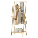 [en.casa] Bamboe kledingrek Keitele met kapstok 60x42x150 cm, Huis en Inrichting, Nieuw, Verzenden