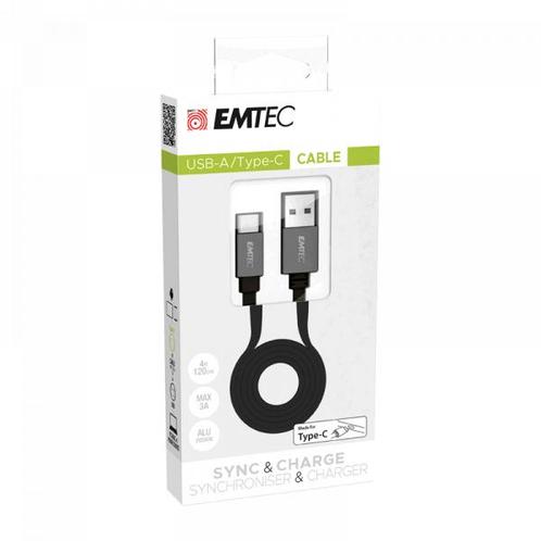 Emtec oplaadkabel USB-A naar USB Type-C 1,2 meter Flat, Telecommunicatie, Mobiele telefoons | Telefoon-opladers, Ophalen of Verzenden