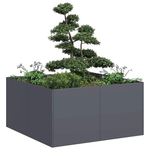 vidaXL Plantenbak 80x80x40 cm koudgewalst staal, Tuin en Terras, Bloembakken en Plantenbakken, Nieuw, Metaal, Verzenden