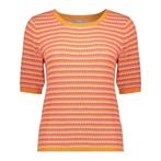 -50% Geisha  Geisha Top knit short sleeves stripes dessin  m, Kleding | Dames, Tops, Verzenden, Nieuw, Oranje