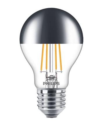 Philips LED kopspiegellamp zilver E27 7.2W 650lm 2700K di... beschikbaar voor biedingen